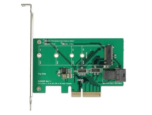 Delock Card PCI Express > 1 x NVMe M.2 PCIe / 1 xSFF-8643 NVMe | 89517