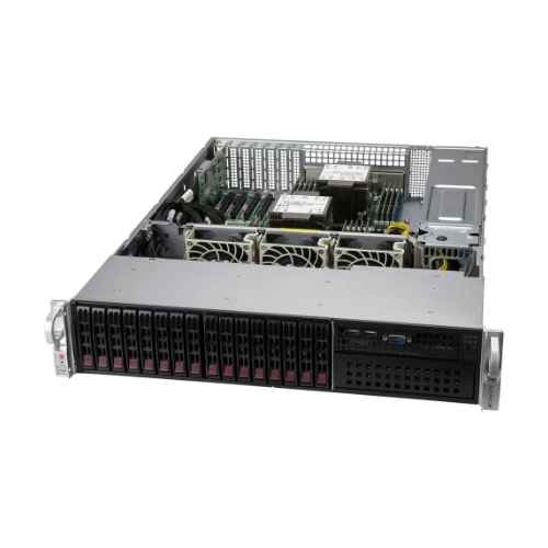 Serverová platforma Supermicro 2U 220P-C9R SYS-220P-C9R Intel x 2 DDR4 x 16 16 x 2.5" SATA/SAS/NVME PSU 1+0