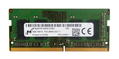 Paměť RAM 1x 4GB Micron SO-DIMM DDR4 2666MHz PC4-21300 | MTA4ATF51264HZ-2G6