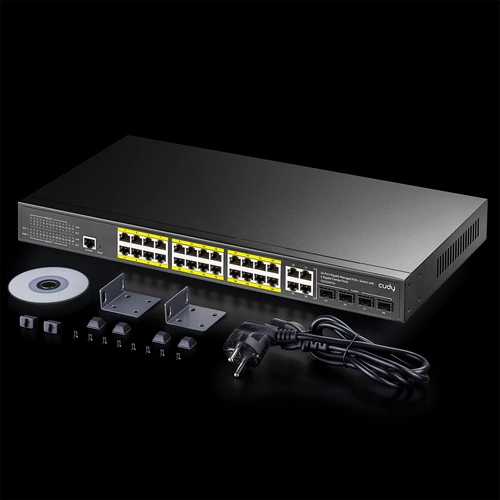 Přepínač Cudy GS2028PS4-300W 24x 1Gb 4x SFP+ 300 W PoE+