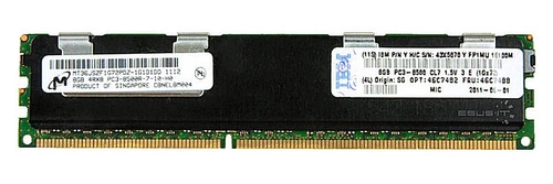 Paměť RAM 1x 8GB IBM ThinkServer & System X DDR3 1066MHz ECC REGISTERED DIMM | 46C7488