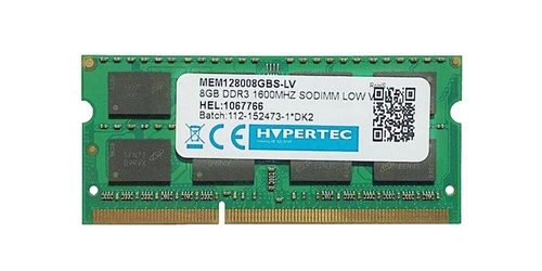 Paměť RAM 1x 8GB HYPERTEC SO-DIMM DDR3 1600MHz PC3-12800 | MEM128008GBS-LV