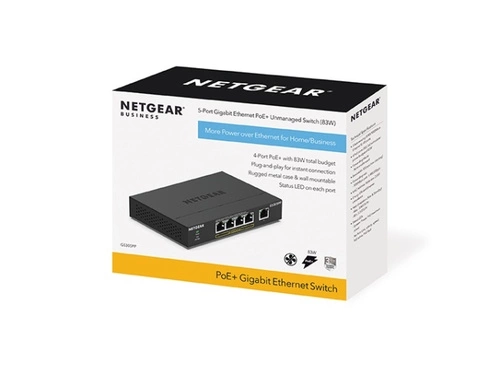 Přepínač Netgear GS305PP-300EUS 5x 1Gb 83 W PoE+
