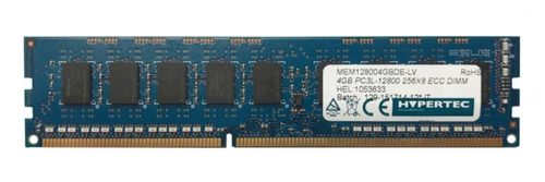 Paměť RAM 1x 4GB HYPERTEC ECC UNBUFFERED DDR3 1600MHz PC3-12800 UDIMM | MEM128004GBDE-LV
