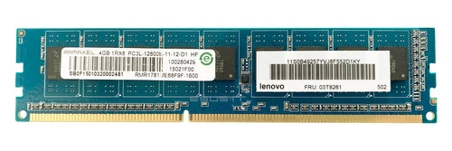 Paměť RAM 1x 4GB Ramaxel ECC UNBUFFERED DDR3 1600MHz PC3-12800 UDIMM | RMR1781ME68F9F-16