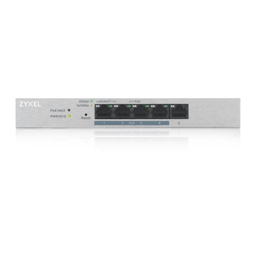 Přepínač Zyxel GS1200-5HPV2-EU0101F 5x 1Gb 60W PoE+