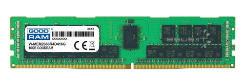 Paměť RAM 1x 16GB GoodRAM ECC REGISTERED DDR4 2Rx4 2666MHz PC4-21300 RDIMM | W-MEM2666R4D416G