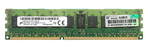 Paměť RAM 1x 8GB Micron ECC REGISTERED DDR3 1600MHz PC3-12800 RDIMM | MT18JSF1G72PZ-1G6