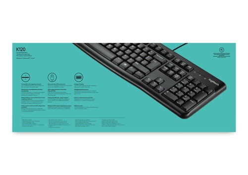 Klávesnice Drátové připojení Logitech Klávesnice K120 pro firmy QWERTY