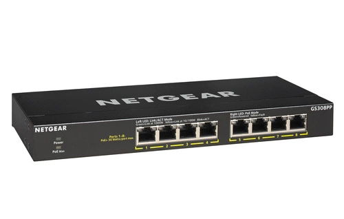 Přepínač Netgear GS308PP-100EUS 8x 1Gb 83 W PoE+