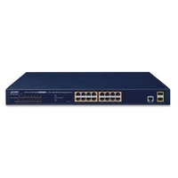 Přepínač Planet GS-4210-16P2S 16x 1Gb 2x RJ-45/SFP 220 W PoE+
