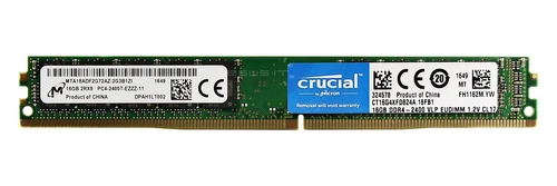 Paměť RAM 1x 16GB Crucial ECC UNBUFFERED DDR4 2400MHz PC4-19200 UDIMM | CT16G4XFD824A.18FB1
