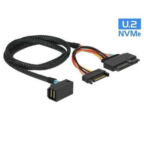 Delock Kabel SFF-8643 > U.2 SFF-8639 + SATA power connector 0.75m | 84822