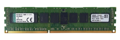Paměť RAM 1x 8GB Kingston ECC REGISTERED DDR3 1333MHz PC3-10600 RDIMM | KVR13R9D8/8