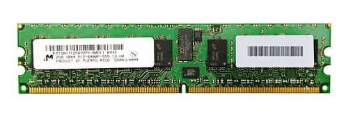 Paměť RAM 1x 2GB Micron ECC REGISTERED DDR2 800MHz PC2-6400 RDIMM | MT18HTF25672PY-80E