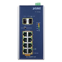 Přepínač Planet IGS-1020PTF-12V 8x 1Gb 2x SFP 240 W PoE+