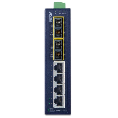 Přepínač Planet ISW-621TS15 4x 100Mb 2x 100Mbps SFP