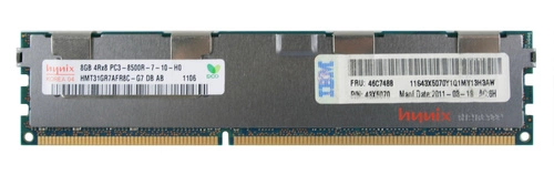 Paměť RAM 1x 8GB Hynix ECC REGISTERED DDR3 1066MHz PC3-8500 RDIMM | HMT31GR7AFR8C-G7