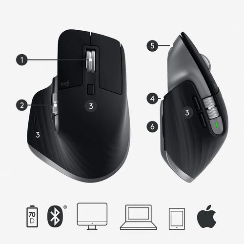 Bezdrátové připojení myš Logitech MX Master 3 f/ Mac 910-005696