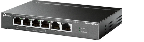 Přepínač TP-LINK TL-SG1006PP 6x 1Gb 64 W PoE+ / PoE++