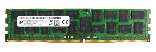Paměť RAM 1x 64GB Micron LOAD REDUCED DDR4 4Rx4 3200MHz PC4-25600 LRDIMM | MTA36ASF8G72LZ-3G2