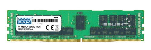 Paměť RAM 1x 32GB GoodRAM ECC REGISTERED DDR4 2Rx4 2666MHz PC4-21300 RDIMM | W-MEM2666R4D432G
