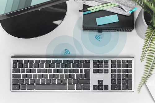 Klávesnice Bezdrátové připojení Digitus DA-20159 QWERTZ