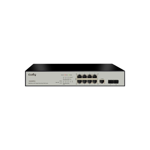 Přepínač Cudy 8x 1Gb 2x SFP 130 W PoE+