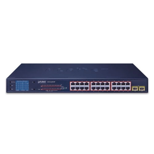 Síťový přepínač Planet GSW-2620VHP 24x 1Gb 2x SFP 300 W PoE+
