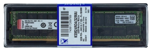 Paměť RAM 1x 32GB Kingston ECC REGISTERED DDR4 2Rx4 2400MHz PC4-19200 RDIMM | KSM24RD4/32MAI