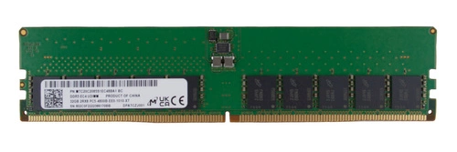 Paměť RAM 1x 32GB Micron ECC UNBUFFERED DDR5 2Rx8 4800MHz PC5-38400 UDIMM | MTC20C2085S1EC48BA1R