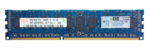 Paměť RAM 1x 2GB Hynix ECC REGISTERED DDR3 2Rx8 1333MHz PC3-10600 RDIMM | HMT125R7BFR8C-H9