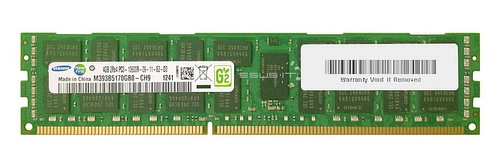 Paměť RAM 1x 4GB Samsung ECC REGISTERED DDR3 1333MHz PC3-10600 RDIMM | M393B5170GB0-CH9
