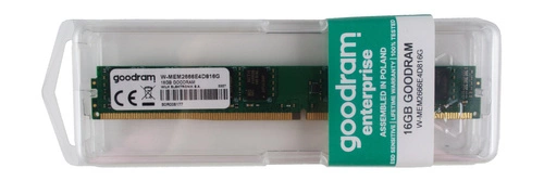 Paměť RAM 1x 16GB GoodRAM ECC UNBUFFERED DDR4 2Rx8 2666MHz PC4-21300 UDIMM | W-MEM2666E4D816G