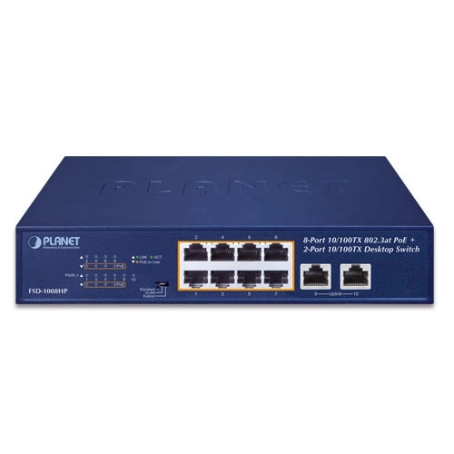 Přepínač Planet FSD-1008HP 10x 100Mb 120 W PoE