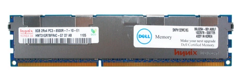 Paměť RAM 1x 8GB Hynix ECC REGISTERED DDR3 1066MHz PC3-8500 RDIMM | HMT31GR7BFR4C-G7