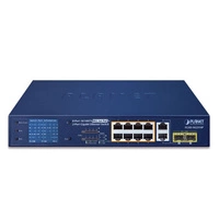 Síťový přepínač Planet FGSD-1022VHP 8x 100Mb 2x RJ-45/SFP 120 W PoE+