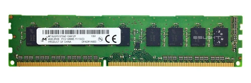Paměť RAM 1x 4GB Micron ECC UNBUFFERED DDR3 1600MHz PC3-12800 UDIMM | MT18JSF51272AZ-1G6M1ZE