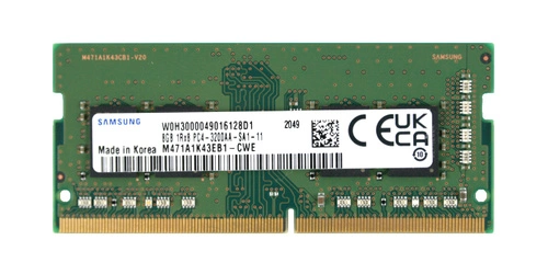 Paměť RAM 1x 8GB Samsung SO-DIMM DDR4 3200MHz PC4-25600 | M471A1K43EB1-CWE
