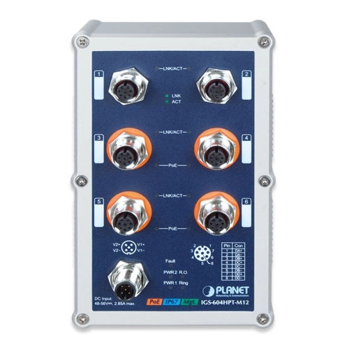Přepínač Planet IGS-604HPT-M12 144 W PoE+