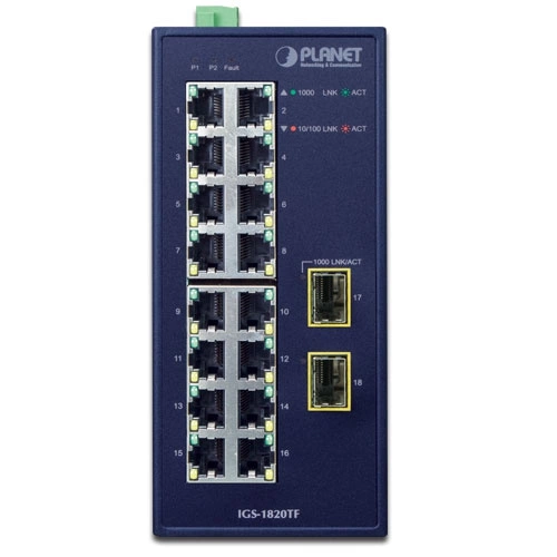 Přepínač Planet IGS-1820TF 16x 1Gb 2x SFP