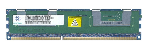 Paměť RAM 1x 8GB Nanya ECC REGISTERED DDR3 1066MHz PC3-10600 RDIMM | NT8GC72B4NB1NJ-CG
