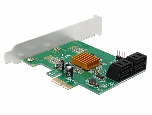 Delock 4 portowy SATA Marvell 88SE9215 PCI Express Card Hot Swap Boot DevSleep