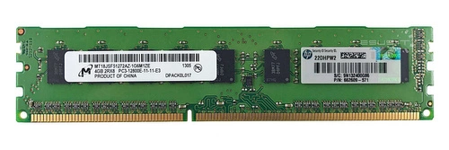 Paměť RAM 1x 4GB Micron ECC UNBUFFERED DDR3 1600MHz PC3-12800 UDIMM | MT18JSF51272AZ-1G6