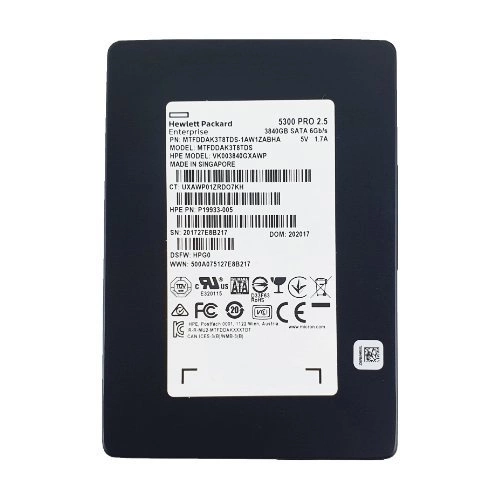 SSD disk určený pro server HPE Read Intensive 3,84TB 2.5'' SATA 6Gb/s P19933-005 nový