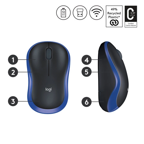 Bezdrátové připojení myš Logitech M185 910-002239
