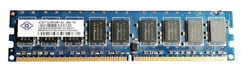 Paměť RAM 1x 2GB Nanya ECC UNBUFFERED DDR2 800MHz PC2-6400 UDIMM | NT2GT72U8PD0BY-AD