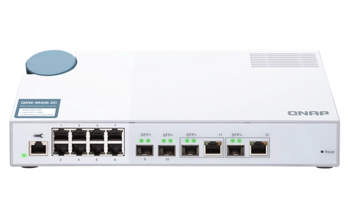 Přepínač QNAP QSW-M408-2C 8x 1Gb 2x SFP+ 2x RJ-45/SFP+