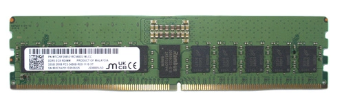 Paměť RAM 1x 32GB Micron ECC REGISTERED DDR5 2Rx8 5600MHz PC5-44800 RDIMM | MTC20F2085S1RC56BD2